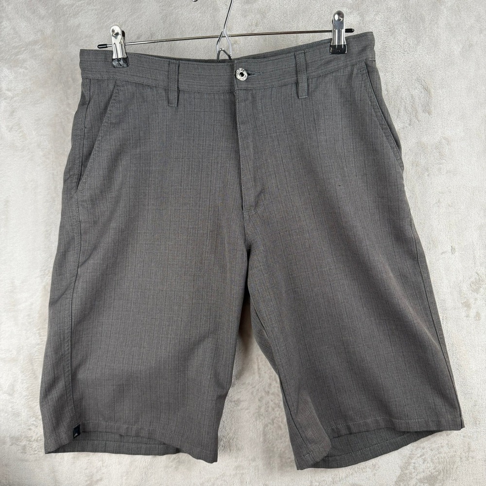 Rusty Mens Charcoal Grey‎ Crosshatch Walk Shorts Size 32 Surf Casual Hybrid
